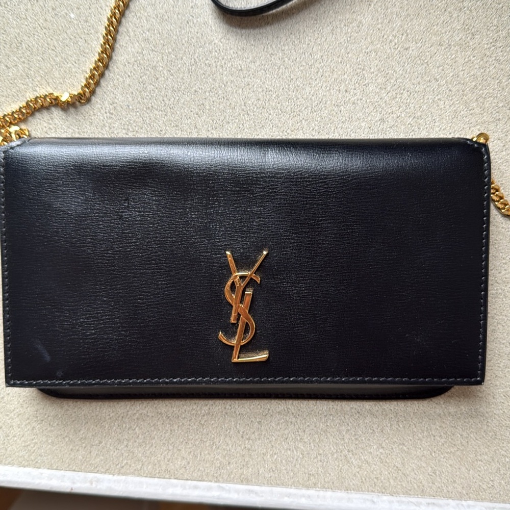 Yves Saint Laurent Black Leather Crossbody Bag - Picture 2 of 9